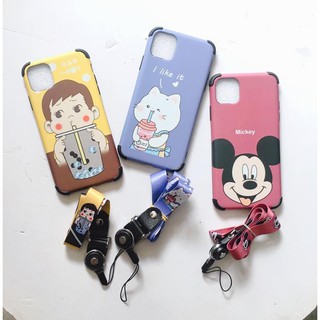 Ốp iphone 11 promax ốp hình imd chống sốc kèm dây đeo cùng màu đáng yêu