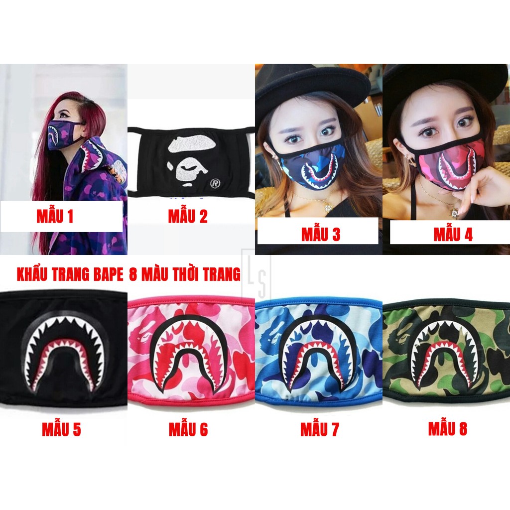 Khẩu trang bape 8 màu - RẺ VÔ ĐỊCH | BigBuy360 - bigbuy360.vn