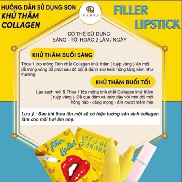 Son khử thâm môi Collagen Filler Lipstick Banana