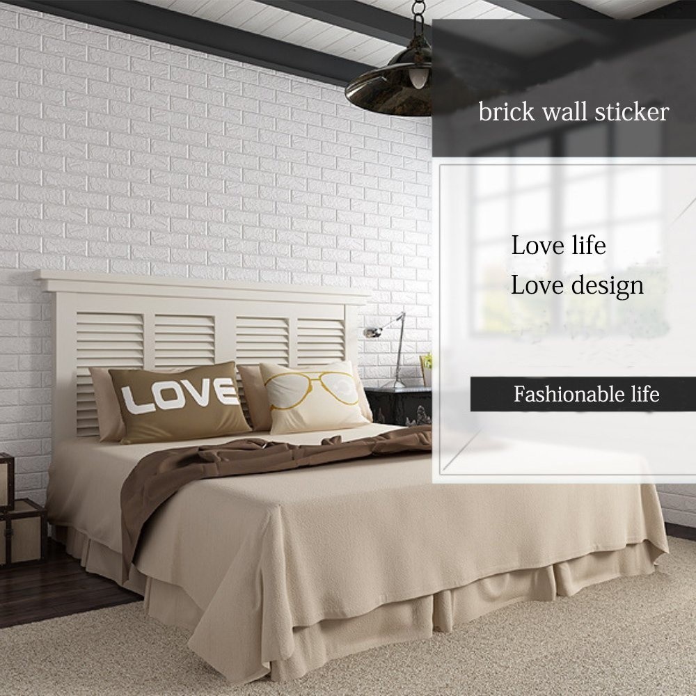 Giấy Dán Tường Giả Gạch 3D Cỡ 60 * 30Cm