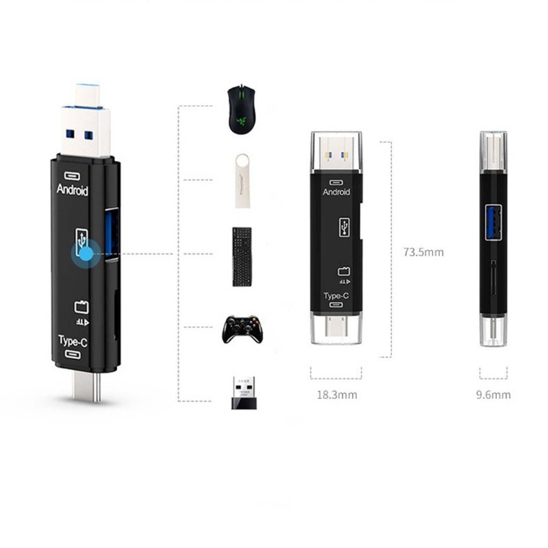 Đầu Đọc Thẻ Nhớ USB 3.0 TF SD OTG Cho Điện Thoại / Máy Tính