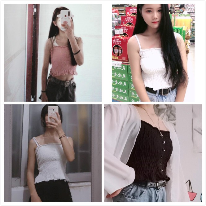 Áo Hai Dây Kiểu Hàn Quốc Cho Nữ