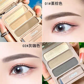 Bột tán chân mày 3 màu Novo