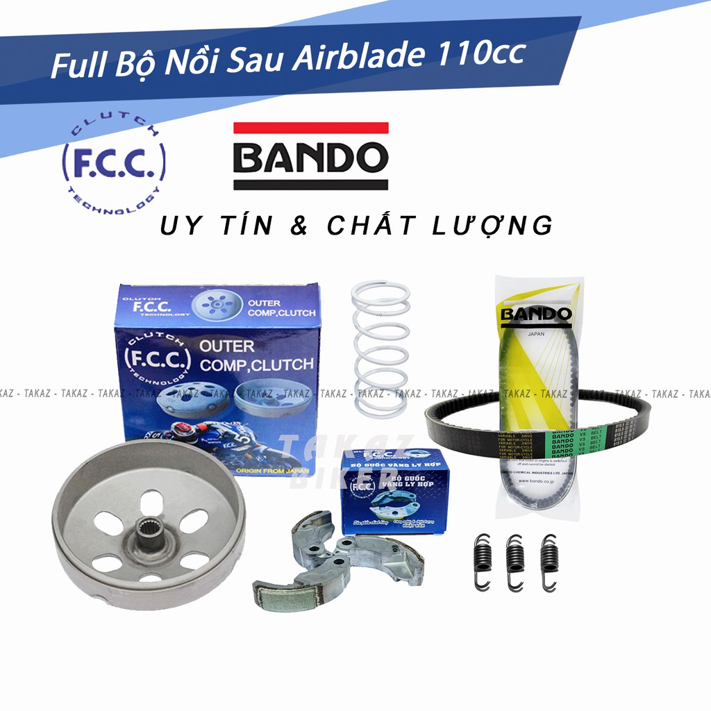 Bộ nồi sau FCC xe Air blade 110 - lead 110 hãng FCC