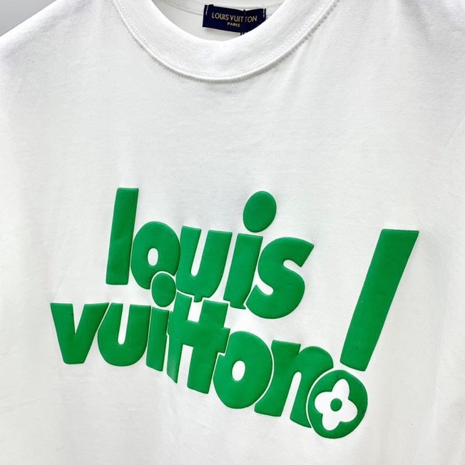 Áo phông nam lv chữ dập xanh trắng, áo thun nam nữ ngắn tay chất thoáng mát cao cấp  form chuẩn mẫu hot  mã lv25565