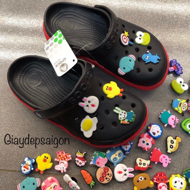 Sét 10 sticker gắn trang trí dép Crocs Dép lỗ - Giao ngẫu nhiên