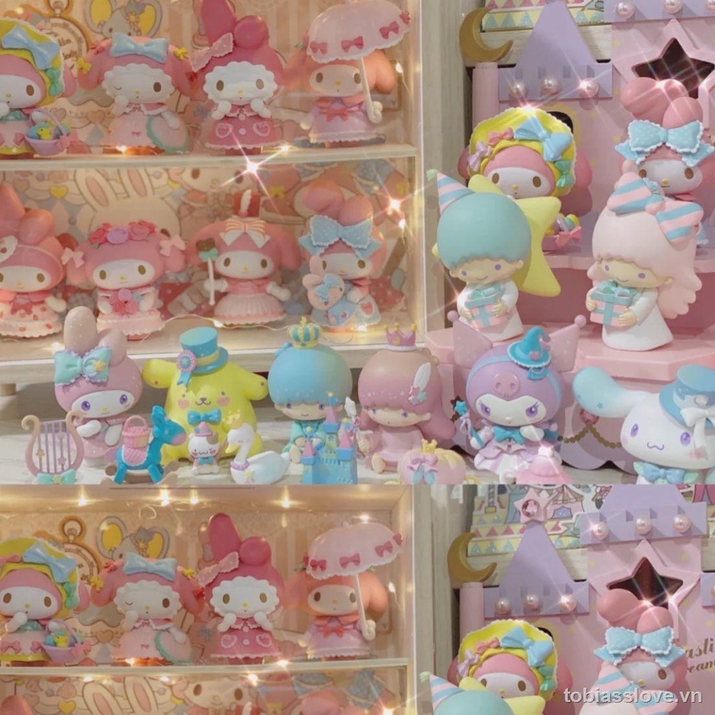 Sanrio Đồ Chơi Búp Bê Melody Cầm Tay Để Bàn Trang Trí Tiệc Trà / Quà Tặng Cho Bé Gái