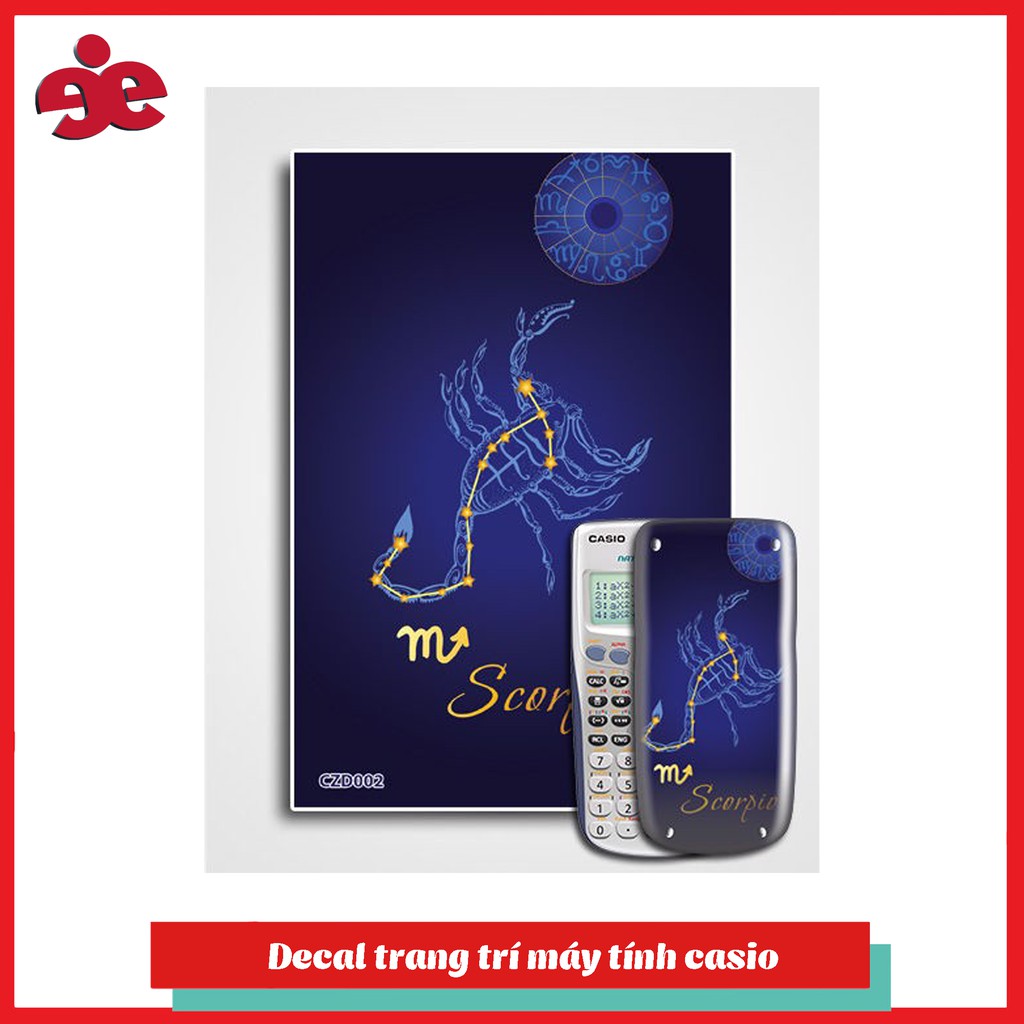 Decal trang trí máy tính casio 570,580 CZD-002