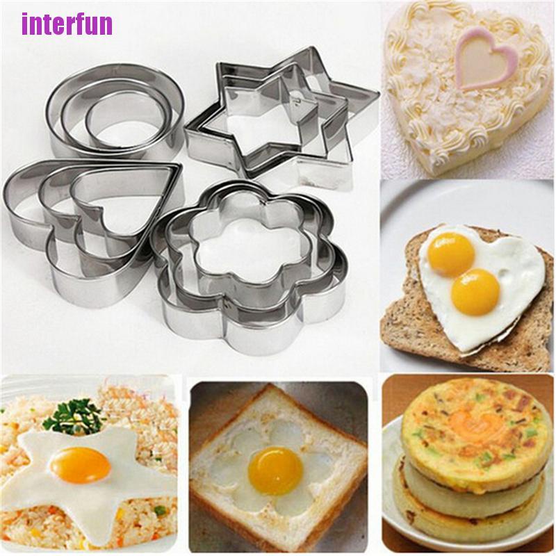 1 Bộ 12 Bánh Quy Bằng Thép Không Gỉ