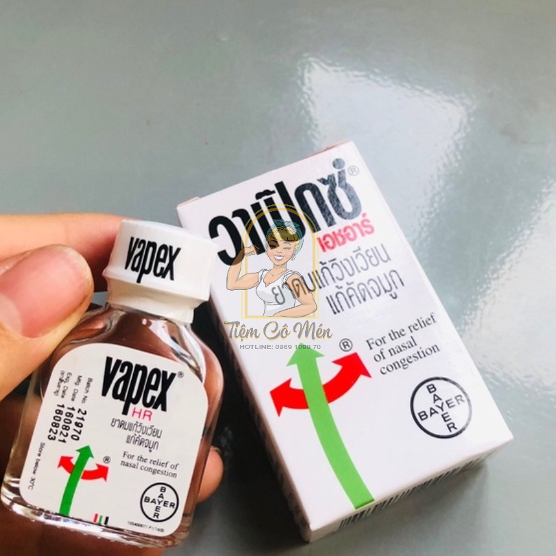 Dầu gió - Thông mũi Vapex Thái Lan 5ml - Bayer Thái Lan Chính Hãng