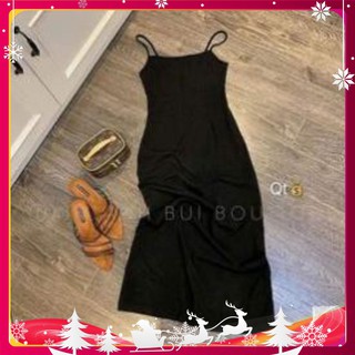 Váy bầu thiết kế bigsize 2 dây dáng suông chất lụa mềm mát cho mẹ bầu đi chơi freesize từ 55kg đến 75kg VNXK