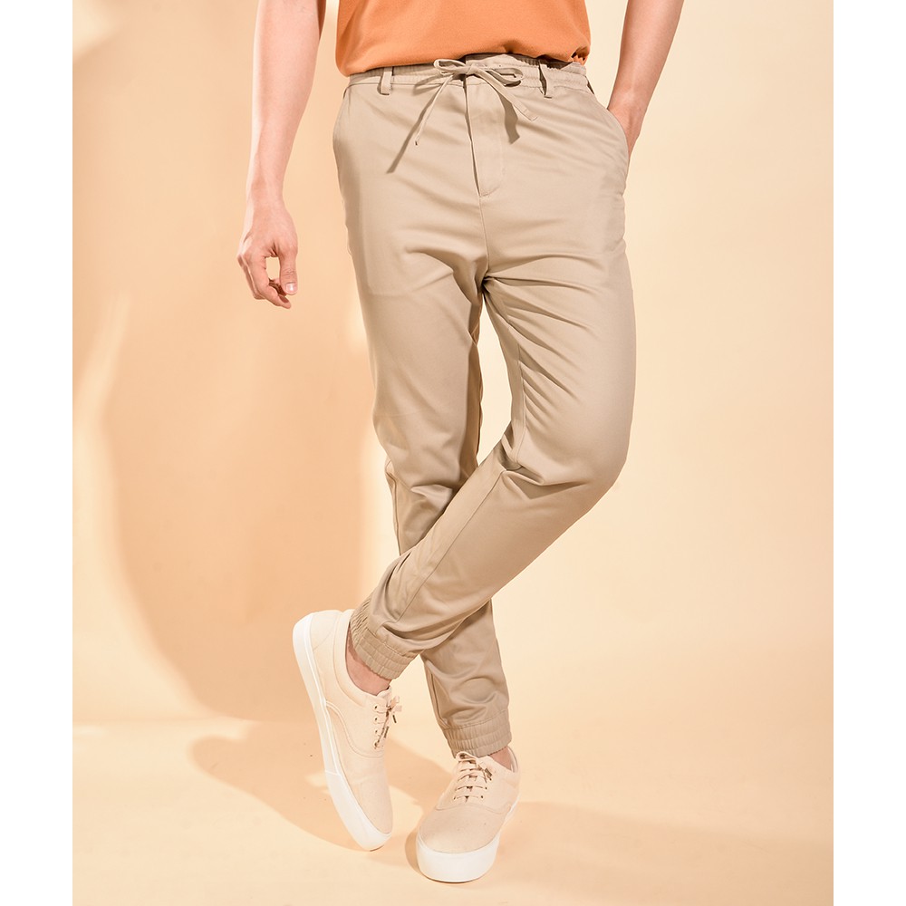 ROUTINE Quần jogger kaki nam cotton co giãn 10F19PJO008-5