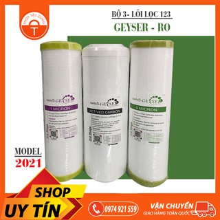 Bộ Lõi Lọc 123 Bộ Lõi Lọc Geyser RO - Chính hãng