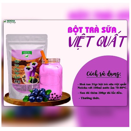 Bột trà sữa pha sẵn vị việt quất Neicha gói 1kg, trà sữa việt quất pha sẵn vị mới thơm ngon đậm vị (Gói 1kg/30 ly)