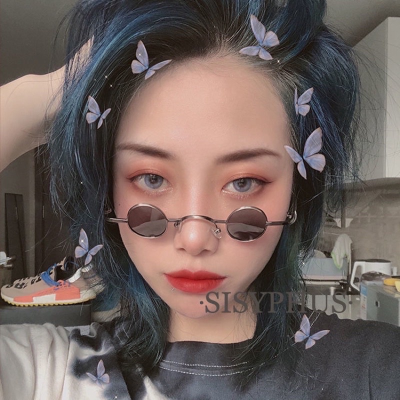 Kính thầy bói tròn nhỏ vintage nhỏ phong cách tik tok hot tren Hồng Kông Cho cả người lớn và trẻ em