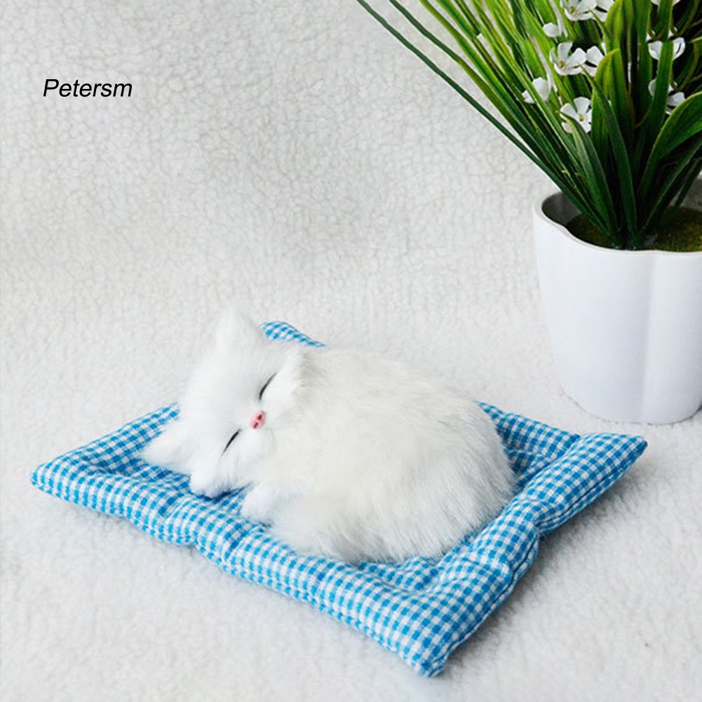 Đồ trang trí xe hơi hình chú mèo nằm ngủ trên xe đáng yêu