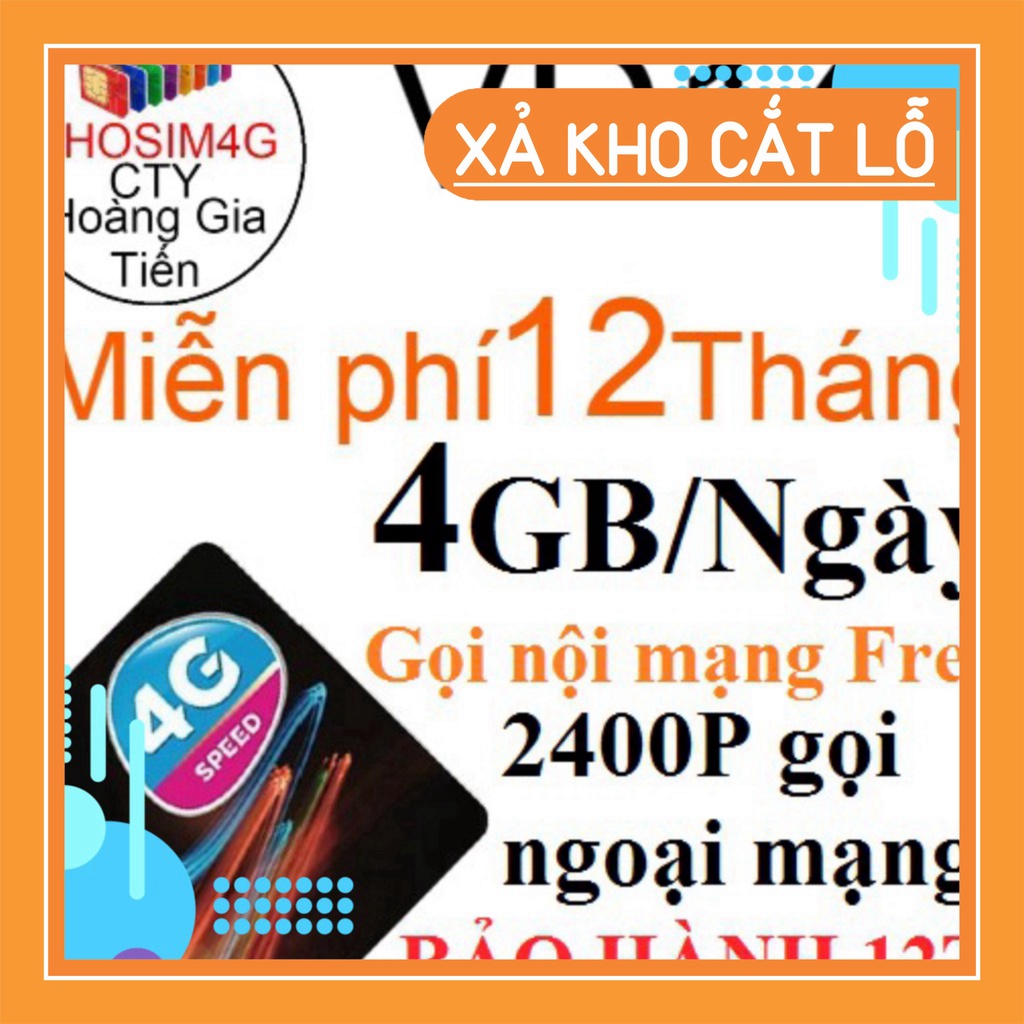 XẢ LỖ * SIM 4G VINA VD149 12T KM 4GB/NGÀY vd89 TẶNG 2GB/NGÀY trọn gói 1 năm không cần nạp tiền hàng tháng # XẢ LỖ