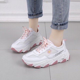 (Video Thật + kiểm Hàng) Giày nữ sneaker hoa cúc chữ