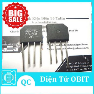 Diode Cầu 6A Dẹt KBL608 AC