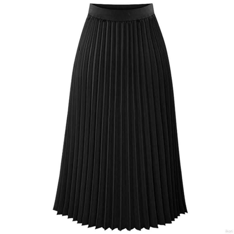 Chân váy Chiffon màu trơn chân váy xếp ly | BigBuy360 - bigbuy360.vn