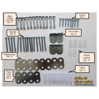Bộ ốc vít cũi quây 3d - Mẹ Vì Bé