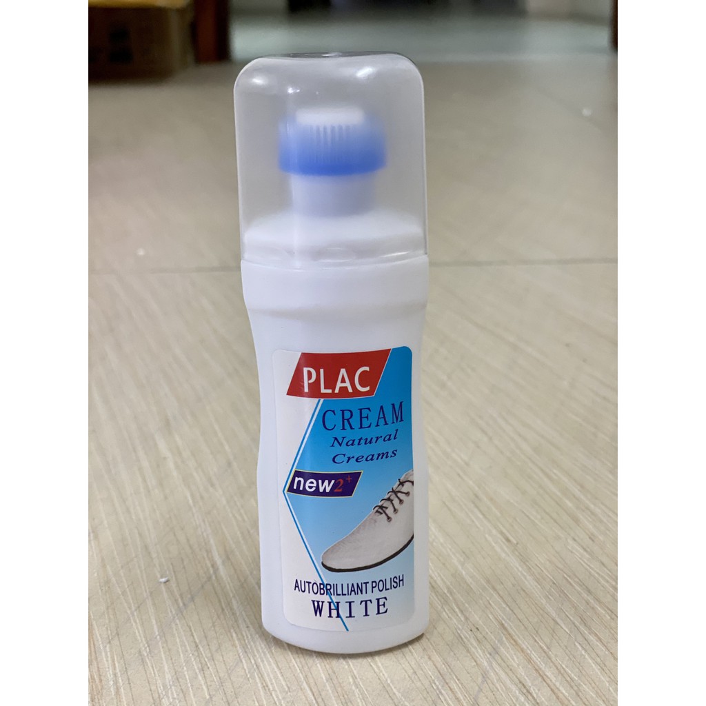 DUNG DỊCH VỆ SINH GIÀY DÉP TÍCH HỢP BÀN CHẢI ĐỂ CHÀ, kem tẩy rửa giày dép như mới, shoes polish cleaning cream bình chai