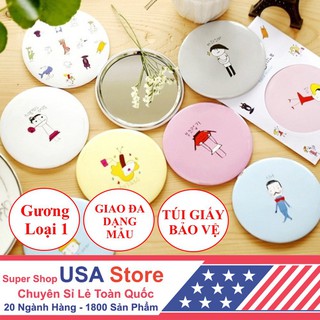 VVVG bán buôn Gương Mini Dễ Thương điểm trang Hàn Quốc - Gương Tròn Mini Bỏ Túi 45 2