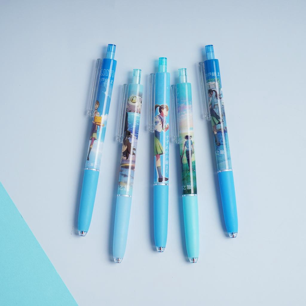 Bút bi mực đen ngòi 0.5mm Guangbo đóng hộp giấy in hoạ tiết Hoạt hình Suzume nét bút trơn HA5124