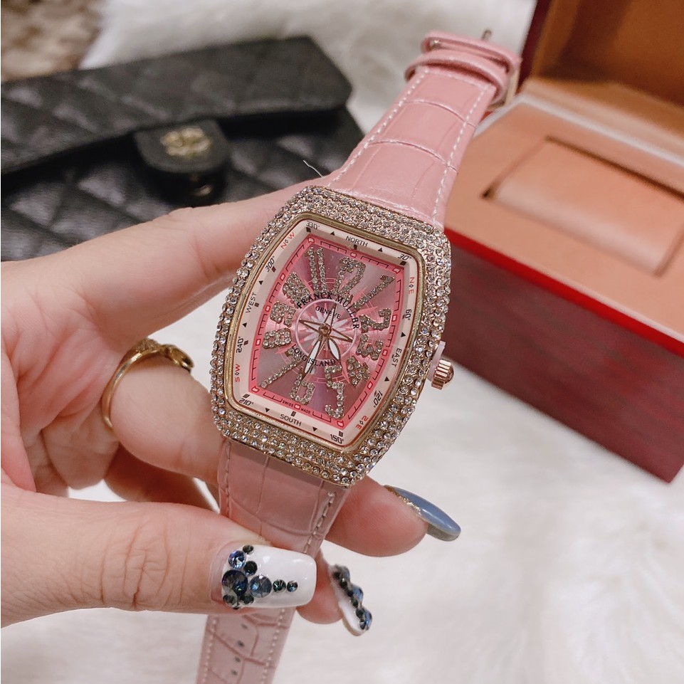 Đồng hồ Nữ Franck muller dây da, phiên bản sắc màu, hàng full box, thẻ bào hành 12 tháng - Dongho.franck.muller | BigBuy360 - bigbuy360.vn