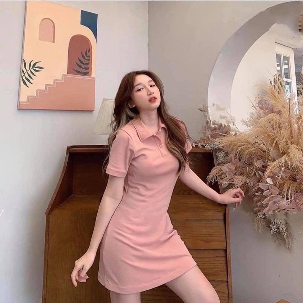 Đầm Thun Cổ Sơ Mi 67K | BigBuy360 - bigbuy360.vn