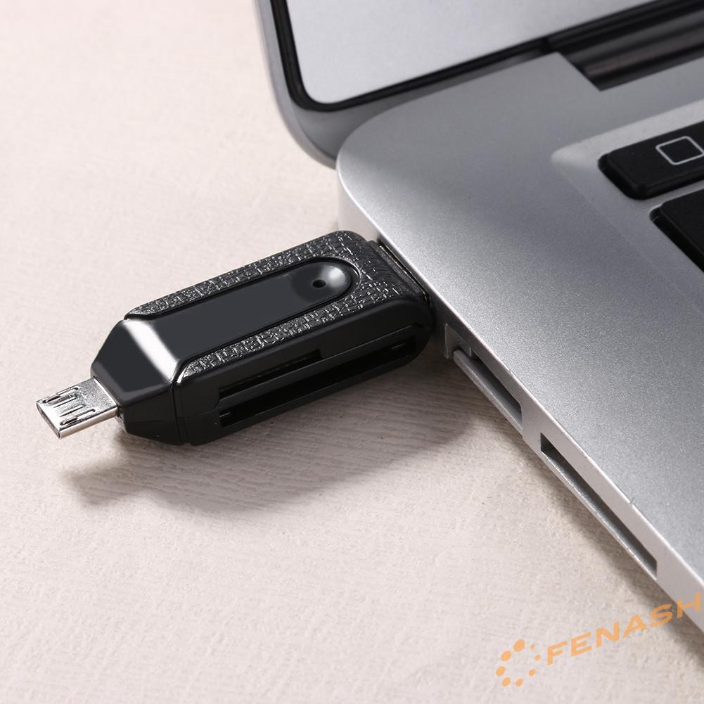 Đầu Đọc Thẻ Nhớ Usb2.0 Micro Usb Otg Cho Điện Thoại/Máy Tính