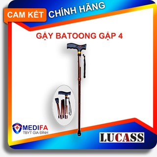 Gậy chống cho người già Lucass Y-29 chất liệu hợp kim chắc chắn, chống han gỉ & có thể gập gọn thành 4 khúc