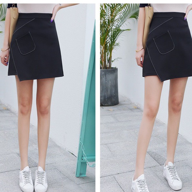 Chân Váy Chữ A Ngắn Túi Chéo Chỉ Nổi Fullsize Ulzzang CV25 | BigBuy360 - bigbuy360.vn