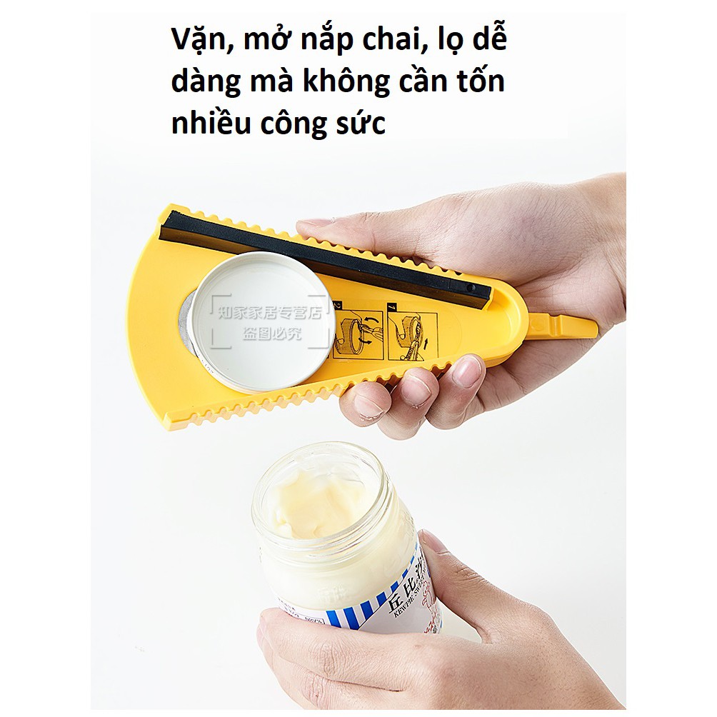 Dụng cụ vặn, mở nắp chai lọ thủy tinh đa năng, khui đồ hộp, bia, nước ngọt, siêu tiện dụng