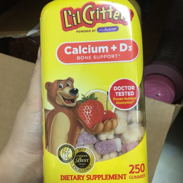Viên kẹo dẻo bổ sung vitamin và canxi cho trẻ nhập từ Mỹ