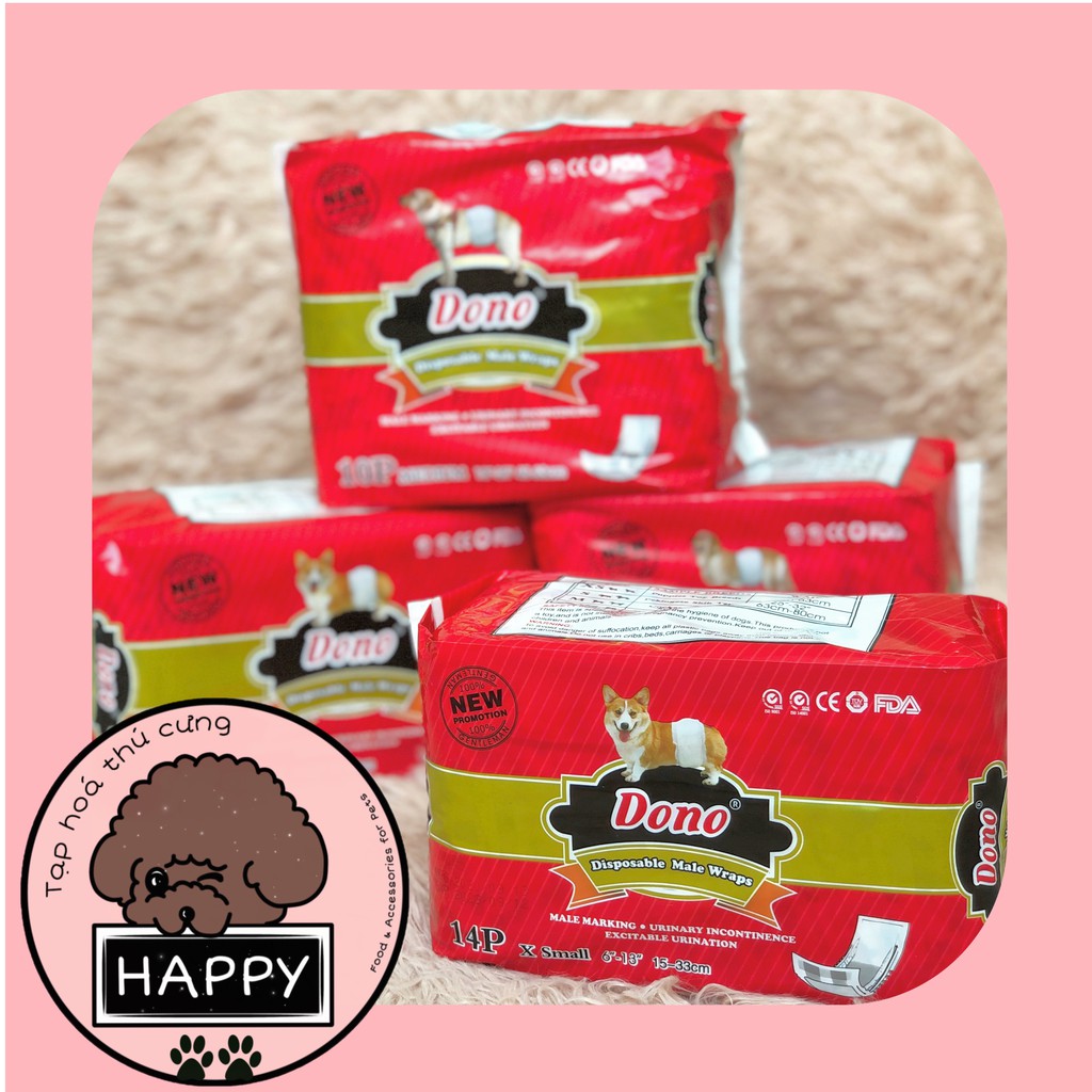 HỎA TỐC | Tã bỉm vệ sinh Dono dành cho chó mèo đực cái XS S M L XL / Tã Dono cho cún  - Tạp Hóa Thú Cưng Happy