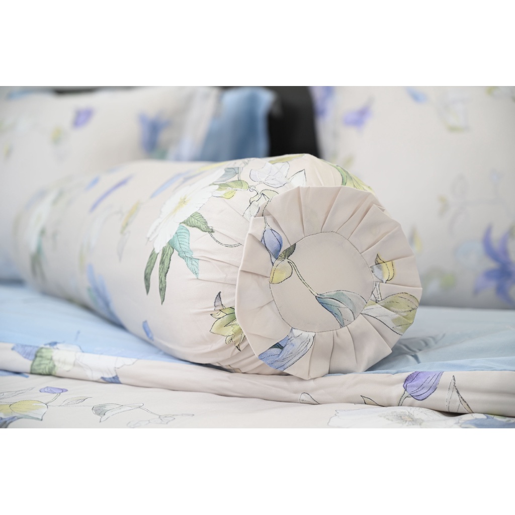 Bộ 5 món drap, áo gối NIN Tencel 800 - màu bông Olivia