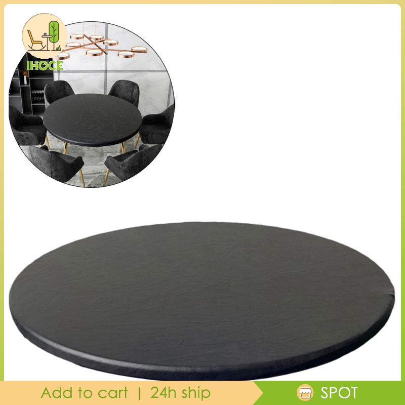 Khăn Trải Bàn Tròn 100cm Bằng Polyester Co Giãn Chống Dầu Màu Trơn Cho Nhà Bếp / Nhà Hàng