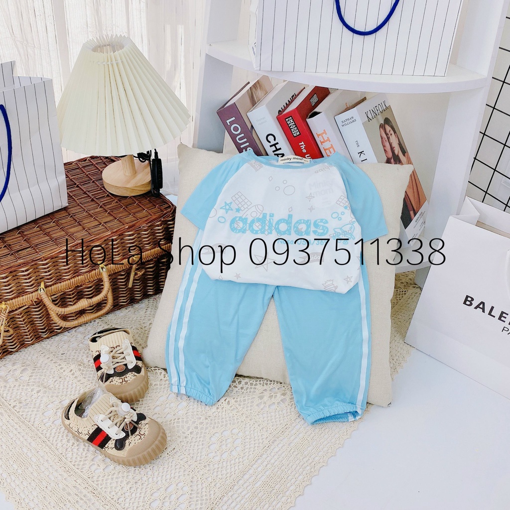 Bộ Adida Quần Dài Ngắn Tay Minky Mom Thun Lạnh-Th113