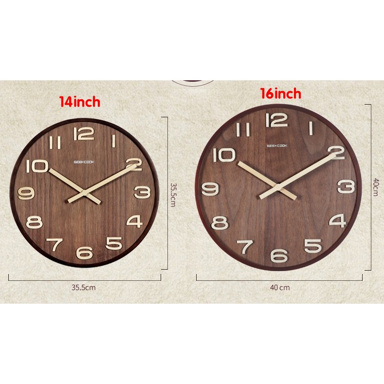 ĐỒNG HỒ GỖ CHÍNH HÃNG GEEKCOOK phong cách BẮC ÂU