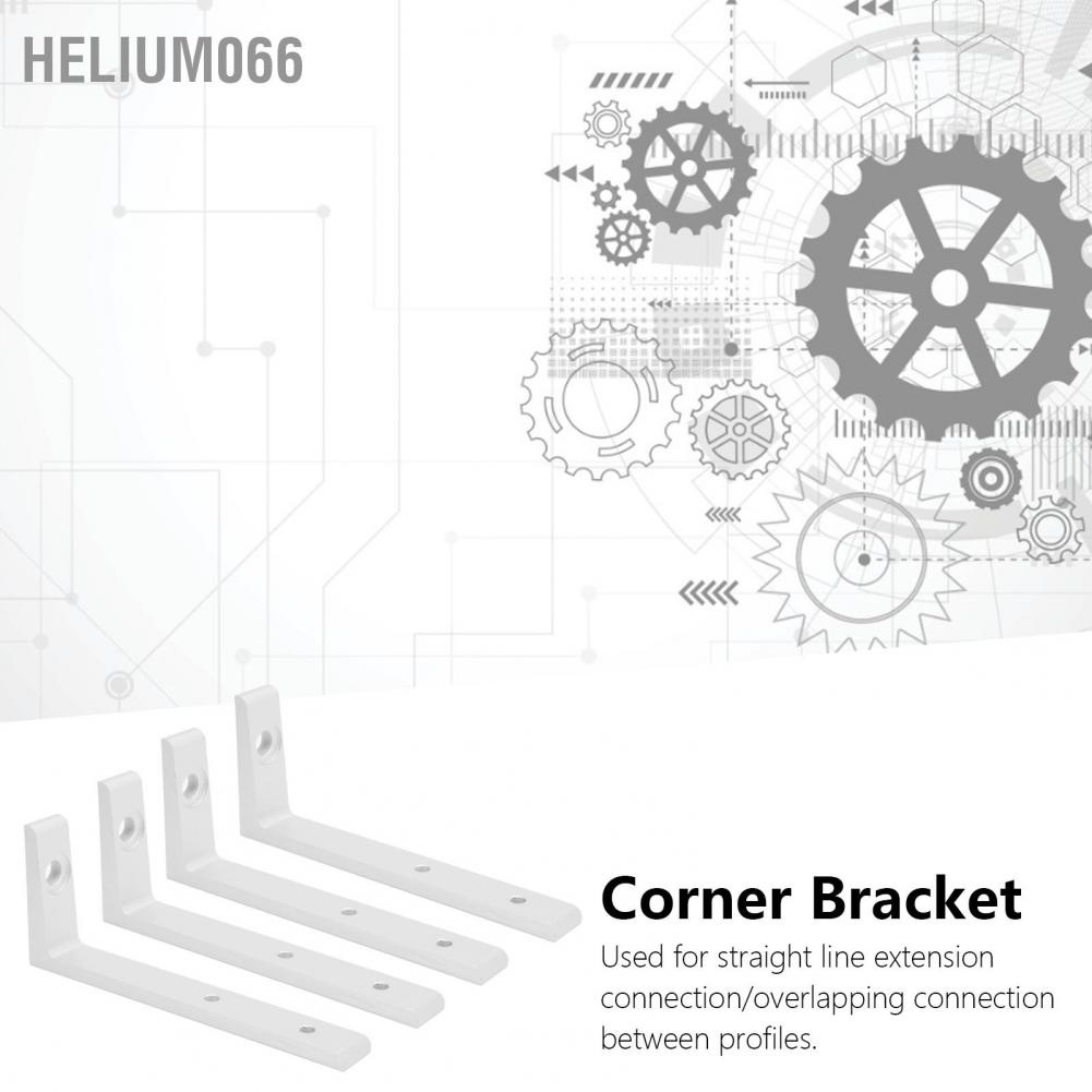 4 giá đỡ góc hình chữ L bằng nhôm màu bạc hỗ trợ sửa chữa tiện lợi