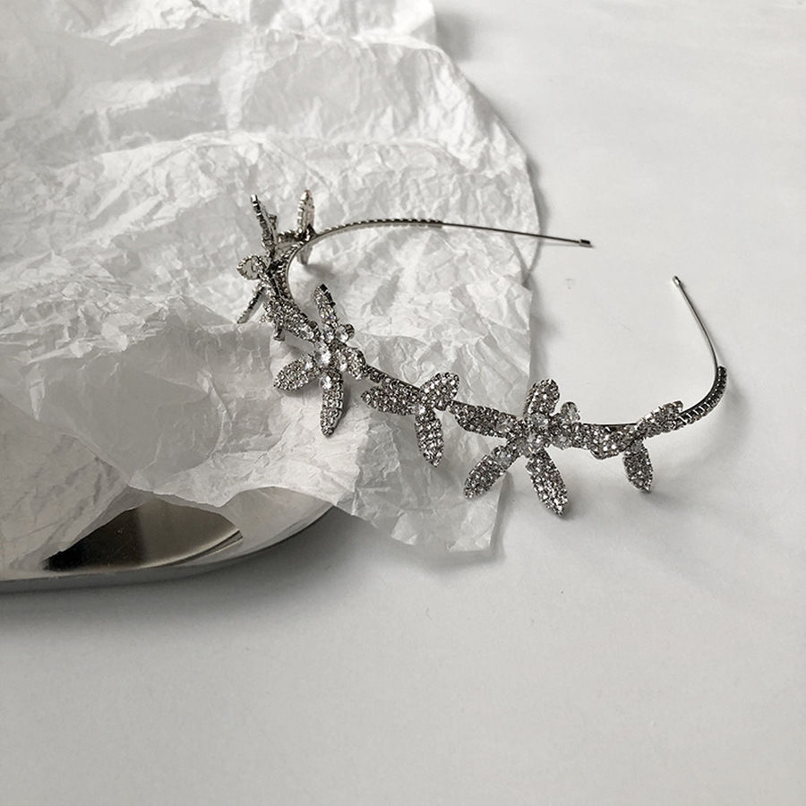 Băng Đô Kim Loại Đính Đá Phong Cách Hàn Quốc Cho Nữ