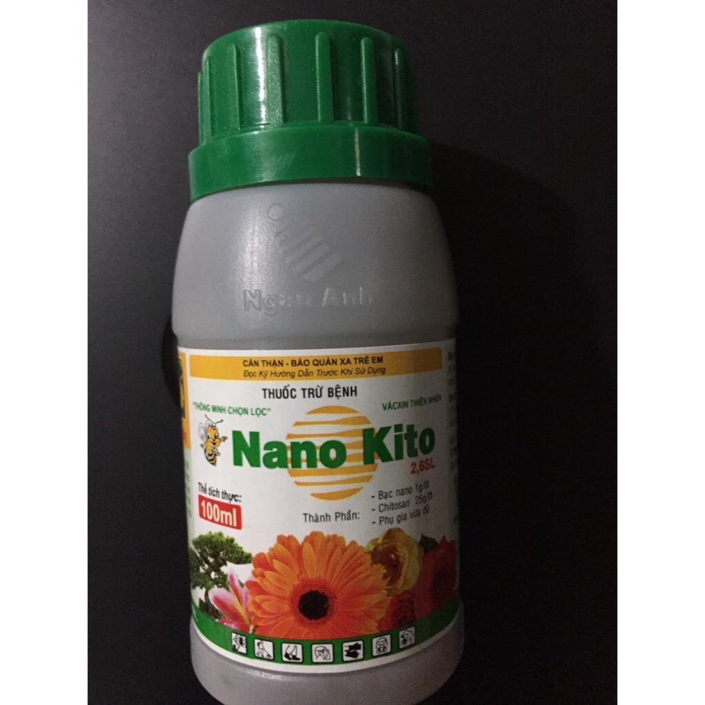 Thuốc trừ bệnh Nano Kito 2,6SL 100ml | Thành phần Nano bạc và chitosan đặc trị bệnh nấm hồng