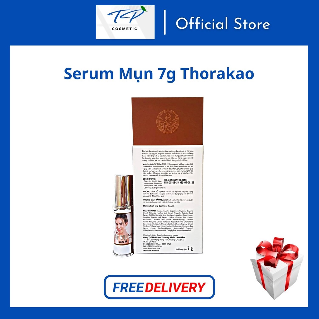 Serum Mụn 7g Thorakao: Khắc chế mụn, giảm sưng tấy, bong cồi mụn.