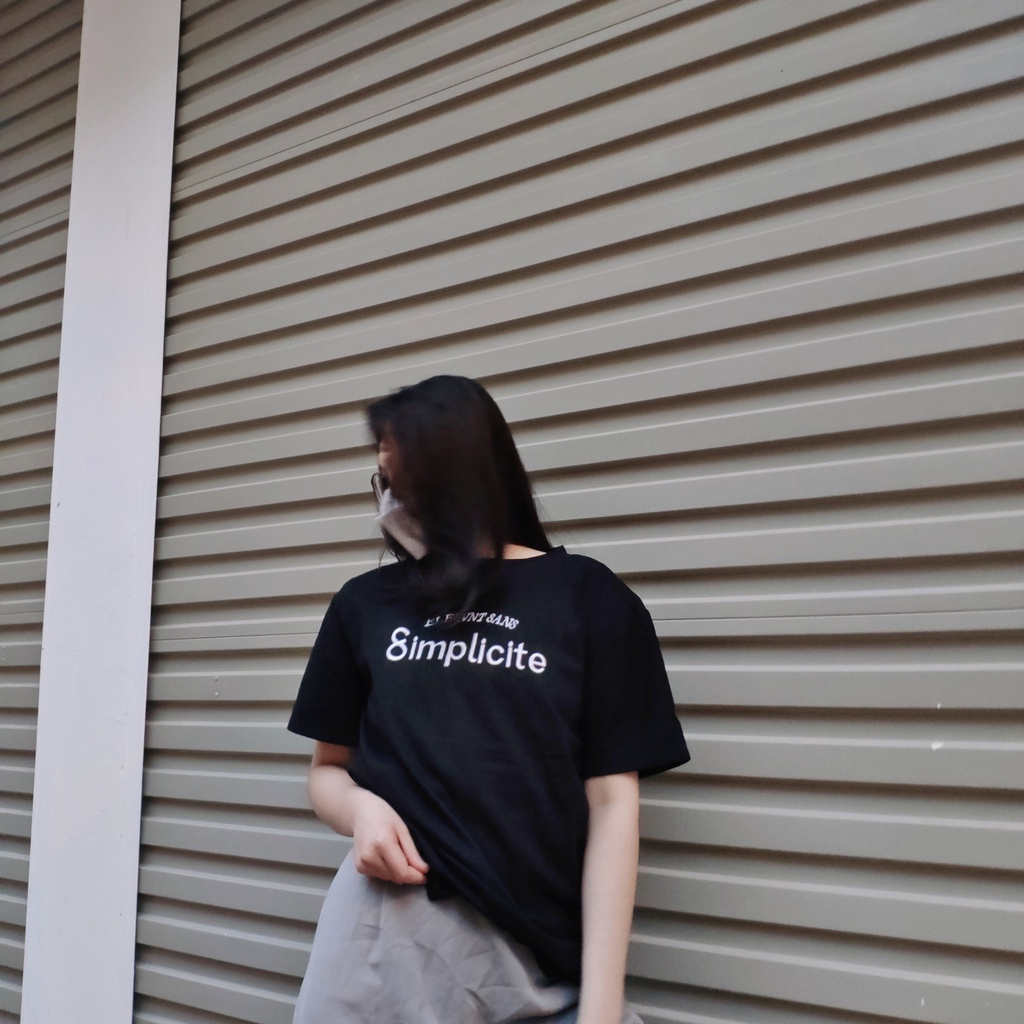 Áo thun T shirt unisex tay lỡ cổ tròn Simplicite độc đáo hàng Quảng Châu 3158 thời trang cao cấp