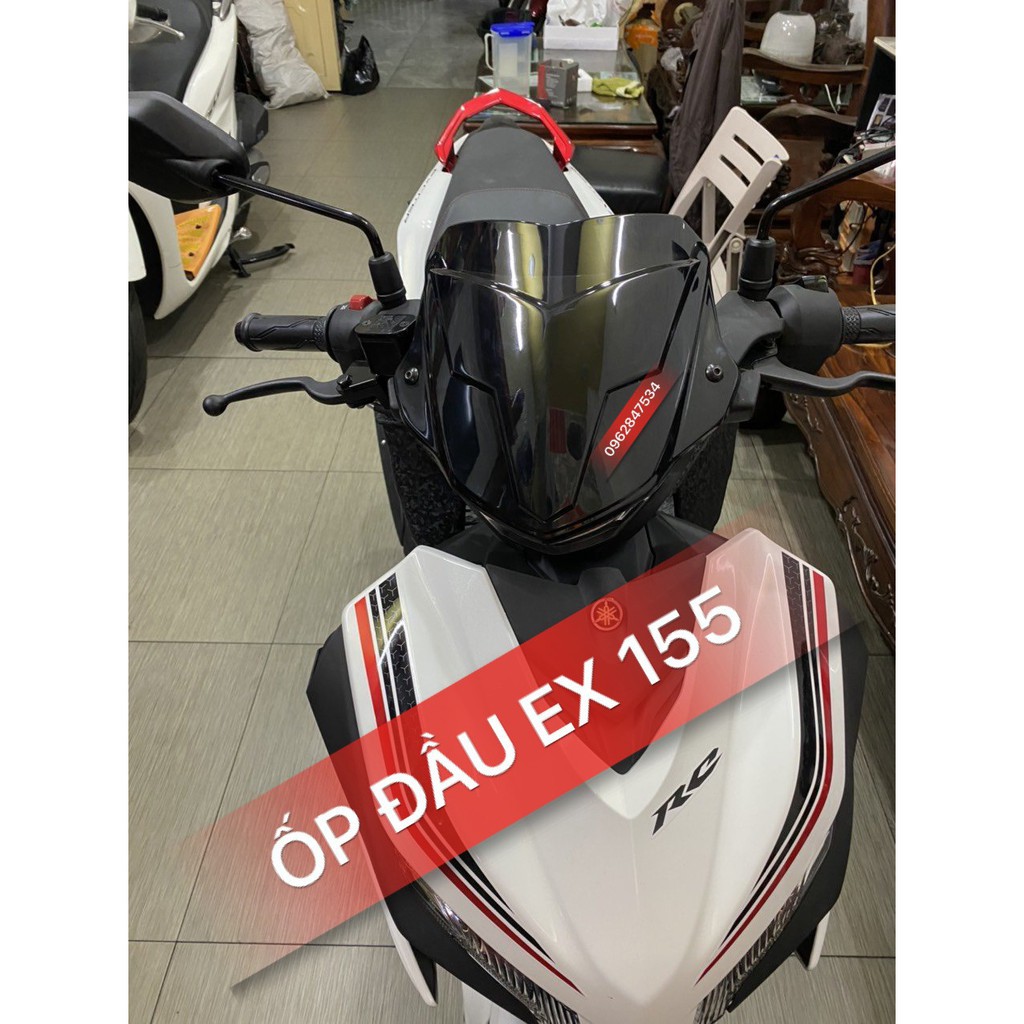Ốp đầu  cho exciter 155vva - mão ex 155 - chắn gió ex155 màu đen bóng mẩu V1 - dochoixemay