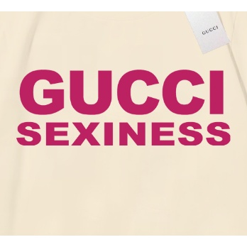 Áo thun cotton tay ngắn in hình Gucci thời trang năng động