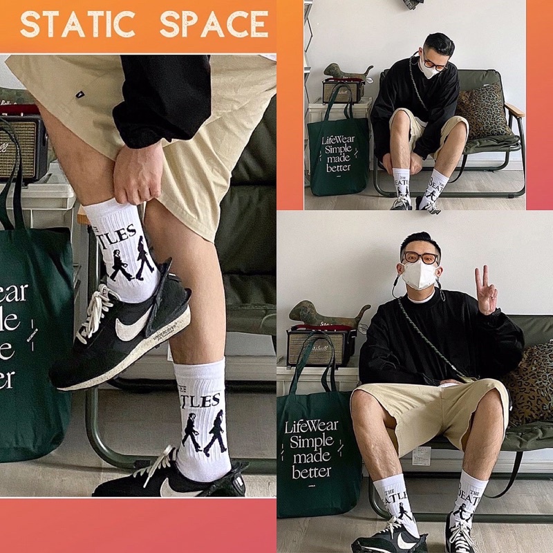 TẤT VỚ PHONG CÁCH RETRO ROCK ‘n ROLL FREESIZE - STATIC SPACE
