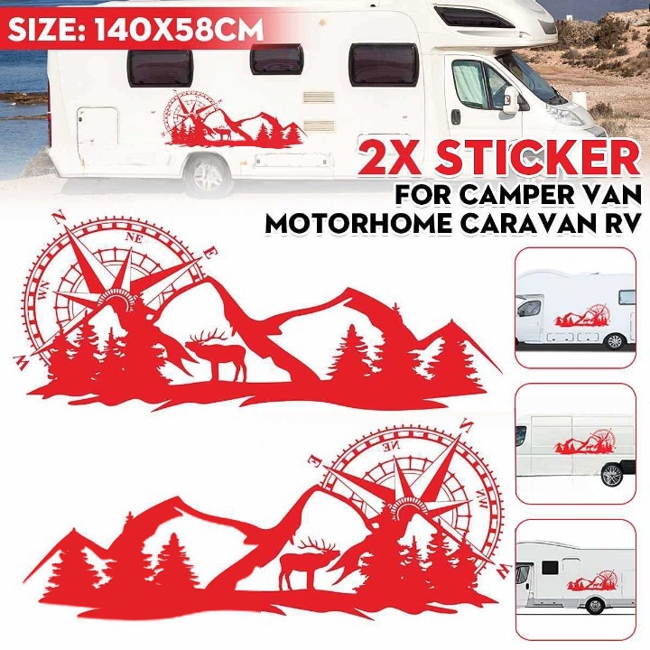 Decal S12 Dán Xe Suv Rv Hình Núi Và La Bàn Tem Dán Xe Dài Siêu Bền Đẹp Trangdiemxe