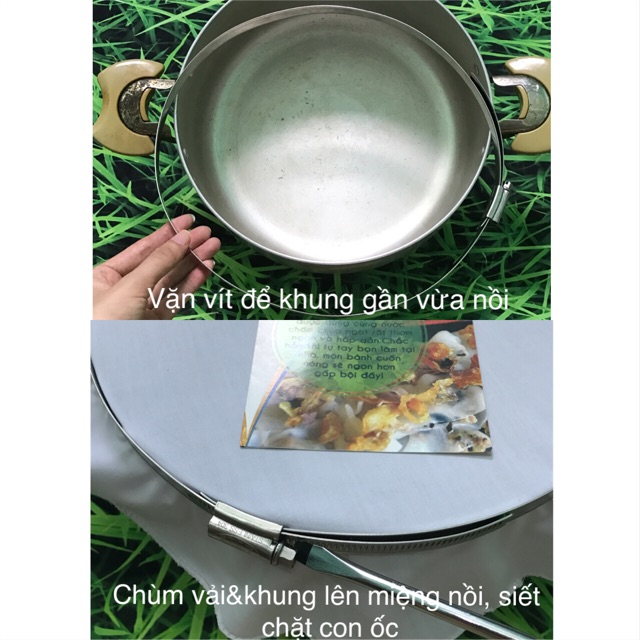 Bộ dụng cụ làm bánh cuốn, khung vải bánh cuốn HAPPY KITCHEN